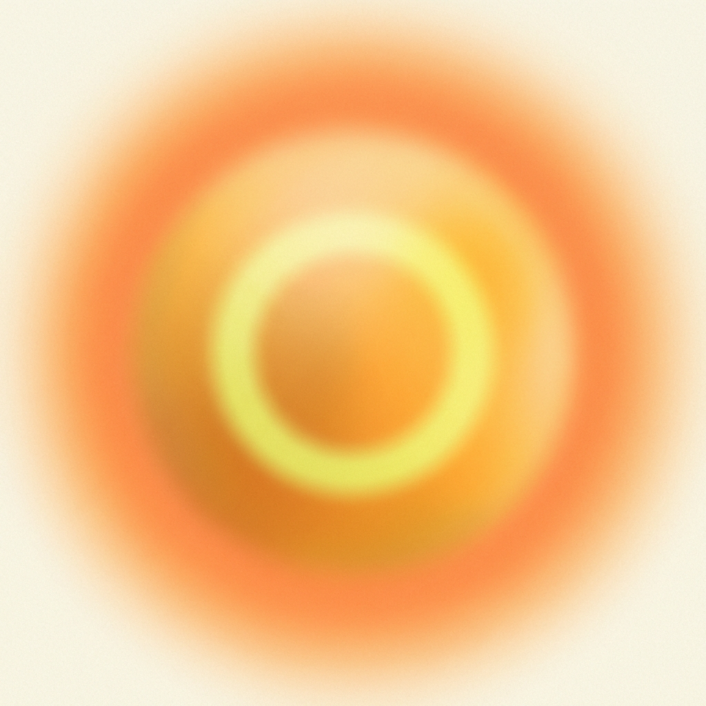 Weiche, verschwommene orangefarbene Aura Kreise